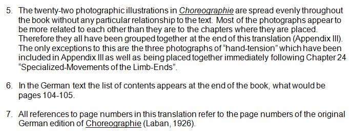 Notes to Rudolf Laban 1926 Choreographie