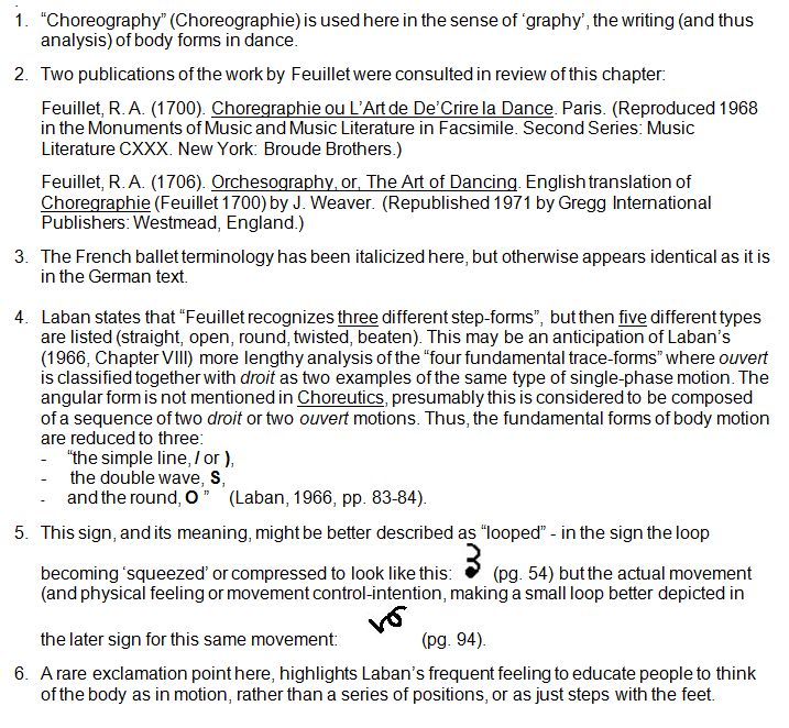 Notes to Rudolf Laban 1926 Choreographie