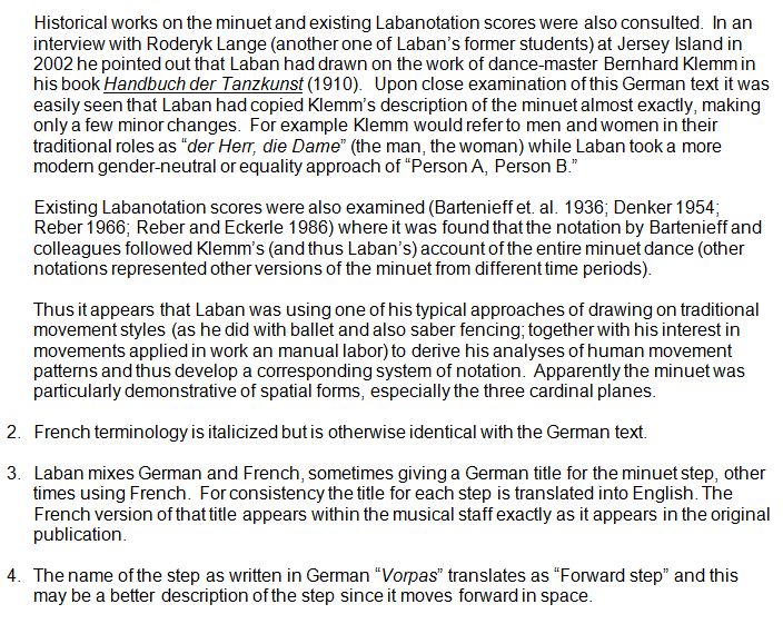 Notes to Rudolf Laban 1926 Choreographie